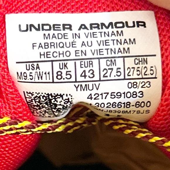 Under Armour Curry 11 Bruce Lee Fire red/yellow size 9.5 MEN’S BASKETBALL SHOES - Picture 9 of 9